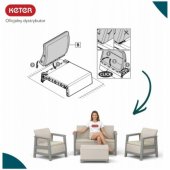 Scandi Linea 2 Seater Set Pebble Grey / Soft Beige