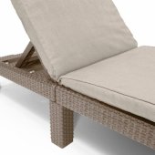 Sun lounger Jaipur with cushion beige