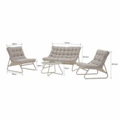 Set SAMBA table, sofa and 2 chairs