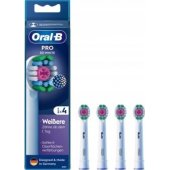 Braun Oral-B Pro 3D White brush heads, pack of 12 (white, fru