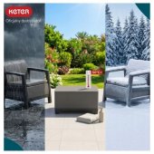Scandi Linea Balcony Set Grey