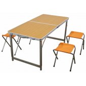 Camping set, table with 4 chairs