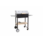 Big grill with wheels and stainless steel cover