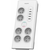 Philips SPN surge protector power strip 6 outlets 2 m white (