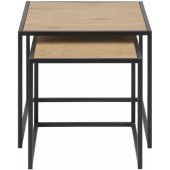 Seaford Set 40x40xH40cm / 50x50xH45cm Oak 2pcs
