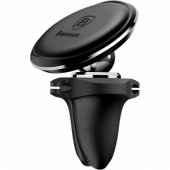 Magnetic Air Vent Car Mount Holder with Cable Clip Black