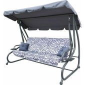Garden Swing Seat Textylina 2 x 1 Grey PATTERN