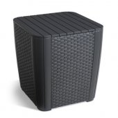 Dārza galdiņš/ uzglabāšanas kaste Luzon Flat Wicker pelēks