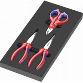 Wera 9781 foam insert KNIPEX pliers set 2, 3 pieces, pliers set (black