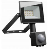 LED Floodlight Sensor 10W, 4000K, 230V Black