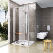 PPS 900 mm h=1900 Satin/ Clear glass