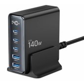 DC140W-GAN 5-Port Desktop Charger Black