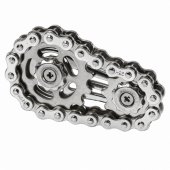 Fidget Spinner Chain Gear Anti-Stress Stainless Steel Silver