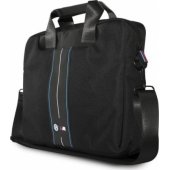 Nylon Blue Stripe Bag 16" Black
