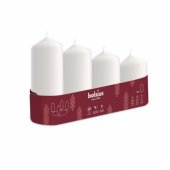 Candle cylinder 4 pcs. Ø120, 100, 80, 60x48mm white