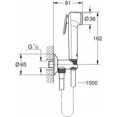 Tempesta-F Trigger Spray 30 Wall Holder Set Chrome