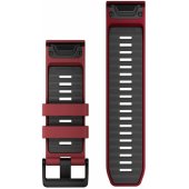 26mm QuickFit Silicone Strap Marsala/ Graphite