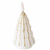 LED candle white CHRISTMAS TREE 12x6x6cm