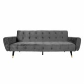 Sofa bed FALUN 215x84x82cm, grey velvet