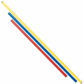 Plastic gimnastic stick 120 cm Red