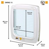 FERPLAST Swing 15 - Large dog door, white