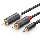 AV102 2x RCA cable jack 3.5 mm 1.5m Black