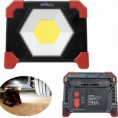 Wiha cordless construction spotlight 30 watts black/ red, integrated ba
