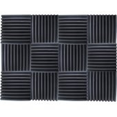 AM4 Acoustic panel set of 12 pcs. black 50x50x5cm