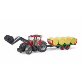 Case IH Optum 300CVX + bale transport trailer. - 03198