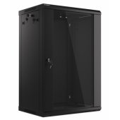 WF01-6418-10B Rack cabinet wall mounted 18U Black