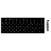 Laminated Stickers RU / ENG Yellow