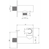 Deante Round elbow connection with shower head holder