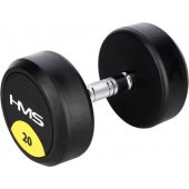 HMS HG PRO rubberized dumbbell 1 x 20 kg.