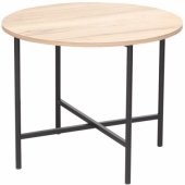 HANNES 50x50xH40cm Rustic / Black Melamine