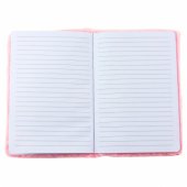 Plush Notebook Lined With Bunny Love Inscription Pink