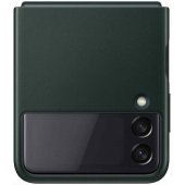 "Leather Cover Galaxy Z Flip 3 5G (EF-VF711LGE)" Green