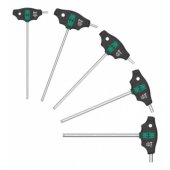 Wera 454/ 5 HF SHK Set 1 T-handle screwdriver, 5 pieces (black/ green, w