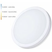 LED Влагозащищенный светильник 20W, 3CCT, 2400Lm, IP65, Ø230x55,W
