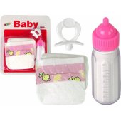 Baby Pacifier Bottle Nappies Play Set