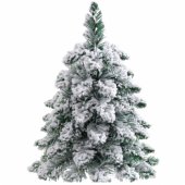 Decorative Artificial Christmas Tree on a Trunk Covered with Snow 60 x