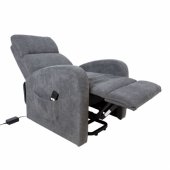 Recliner armchair BARNY with electric lifting mechanism, grey