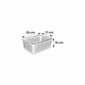 Basket Fred Grey 25x17x10cm