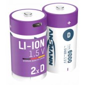 D 1.5V 6000mAh USB-C 2pcs