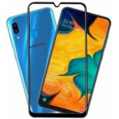 "5D Full Glue Tempered Glass Galaxy A10" Black
