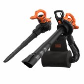 BLACK + DECKER 3-in-1 electric leaf blower BEBLV290-QS, leaf vacuum /