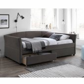 GENESIS 90x200cm, with mattress HARMONY TOP, brownish grey