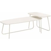 DUO Set 2pcs 120x48xH40cm / 75x40xH48cm Light Wood/ Beige