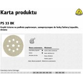 Klingspor Adhesive disc 225MM PS33CK GLS38 Granularity 60 (S833CK6