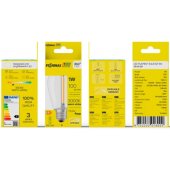LED Диммируемая филаментная лампа E27, S14, 1W, 100lm, 3000K
