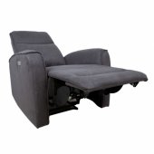 Recliner armchair BUSTER with electric mechanism, grey
